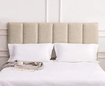 Honey Velvet Tufted & Padded Headboard Beige